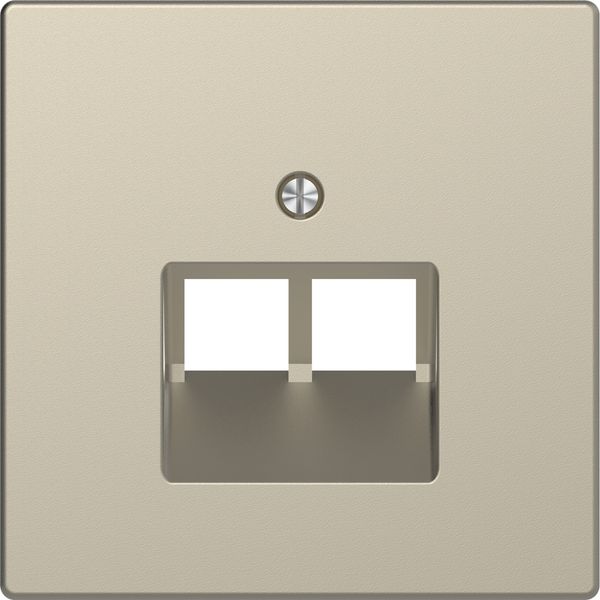 Central plate for RJ45 insert, 2-gang, sahara, System Design image 3