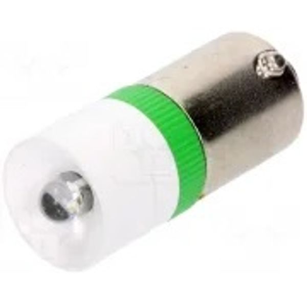 LED Bulb Ba9s 230VAC green image 1