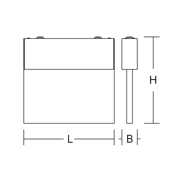 HALYXX, 4,7 W, black, on/off Ceiling luminaires, L 235 B 40 H 220, SBS image 4