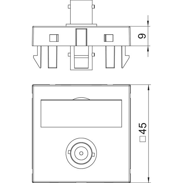 MTG-BC F RW1 Multimedia support, video BNC 1x coupling, socket-socket 45x45mm image 2