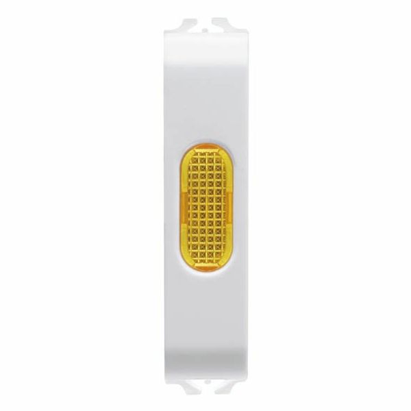 SINGLE INDICATOR LAMP - AMBER - 1/2 MODULE - GLOSSY WHITE - CHORUSMART image 2