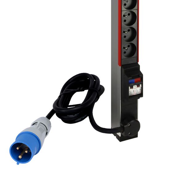 PDU zero U 1 phase 24 x 2P+E french standard 2P+E plug image 2