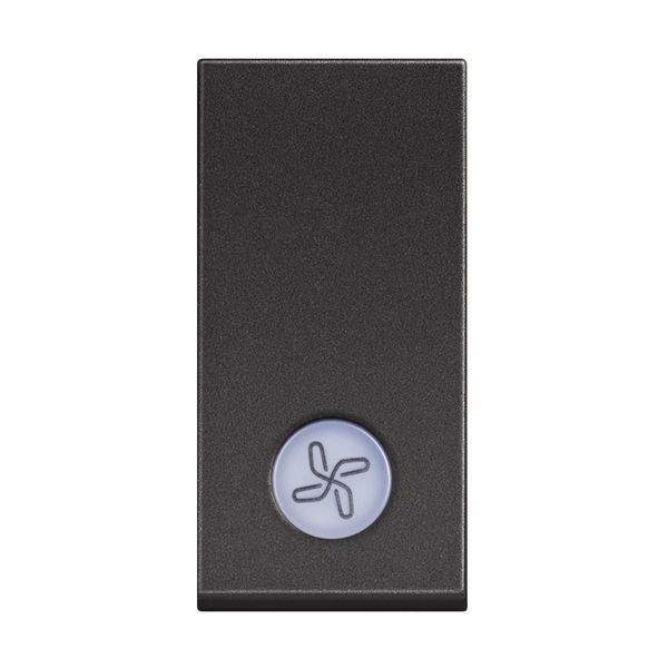 CLASSIA - 1WAY SWITCH ILL. FAN SYMBOL BLACK image 1