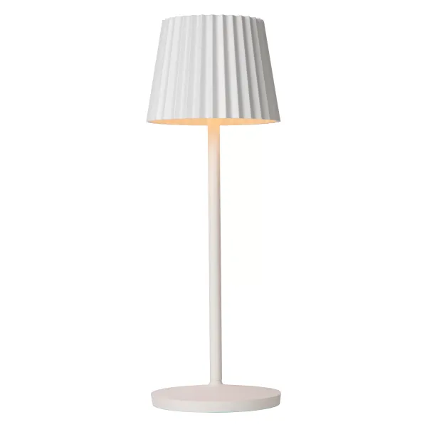 Lucide JUSTINE - Table lamp Outdoor - LED Dim. - 1x2W 2700K - IP54 - White image 1