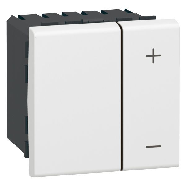 Dimmer switch Mosaic -600 W - status memory function - 2 modules - white image 1
