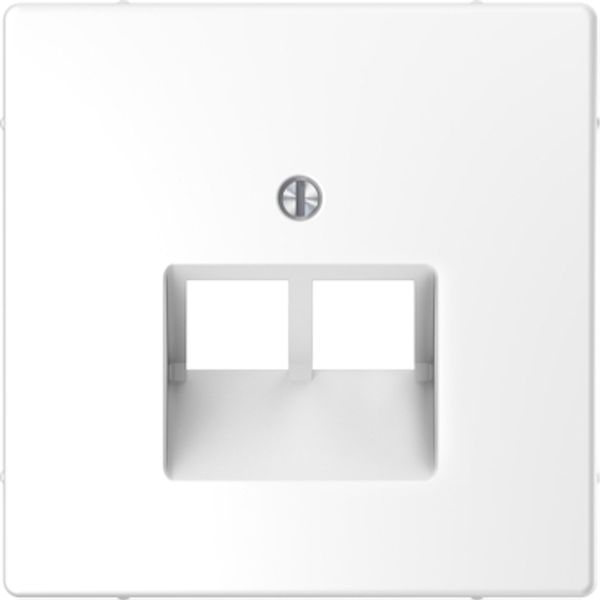 Central plate for RJ45 insert, 2-gang, lotus white, System Design image 3