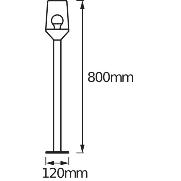 ENDURA CLASSIC CALICE 80cm Post E27 image 4