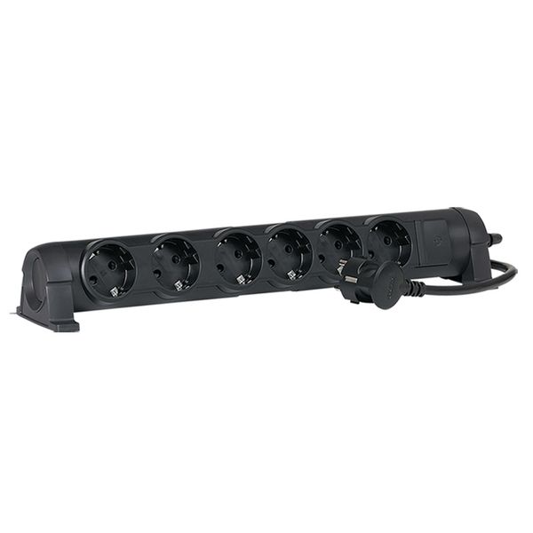 MOES  6X2P+E 1,5M SWITCH SCH BLACK image 1