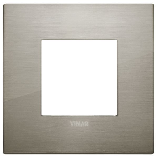 Classic plate 2M metal brushed inox image 1