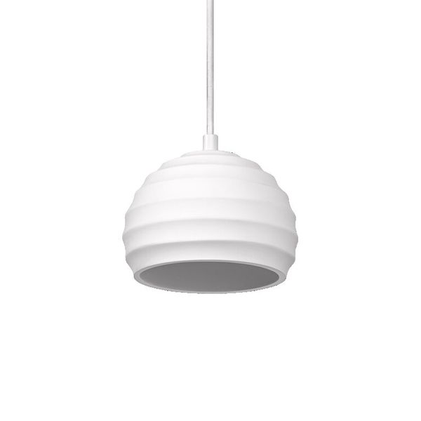 DECOR PLASTER CUP PENDANT E27 WT LEDV image 1