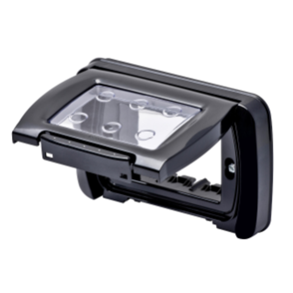 WATERTIGHT PLATE - SELF-SUPPORTING - 3 GANG - TONER BLACK - SYSTEM image 1