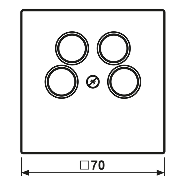 Cover plate for SAT-TV socket Ankaro LS990-4SAT2SWM image 2