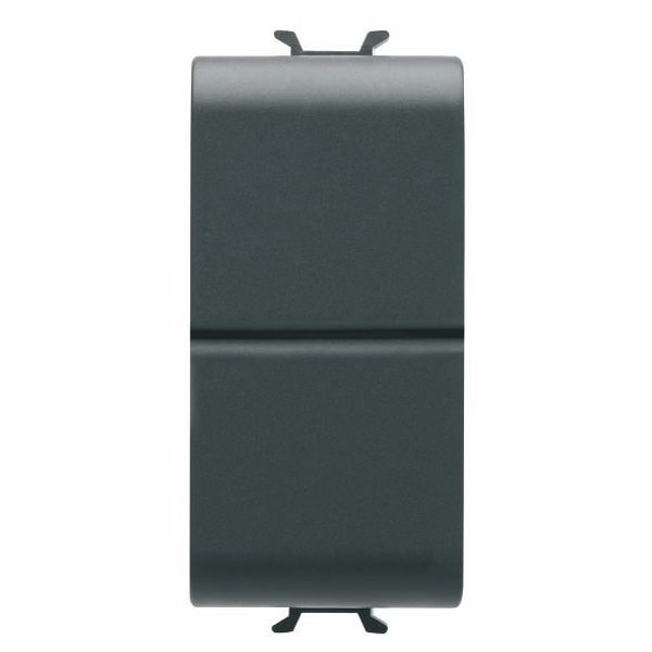 PUSH-BUTTON 1P 250V ac - NO+NO 16A - DOUBLE - 1 MODULE - SATIN BLACK – CHORUSMART image 2