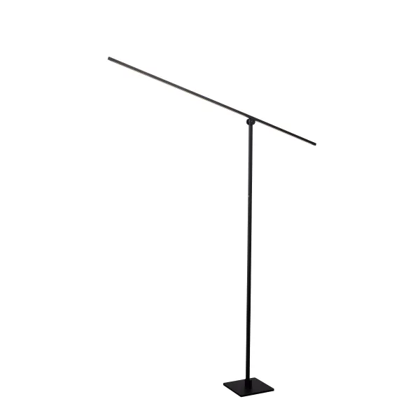 Lucide AGENA - Floor reading lamp - LED Dim. - 1x14,5W 2700K - Black image 1