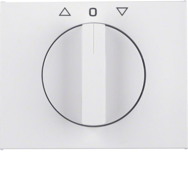 Centre plate rotary knob rotary switch blinds, Berker K.1, polar white image 1