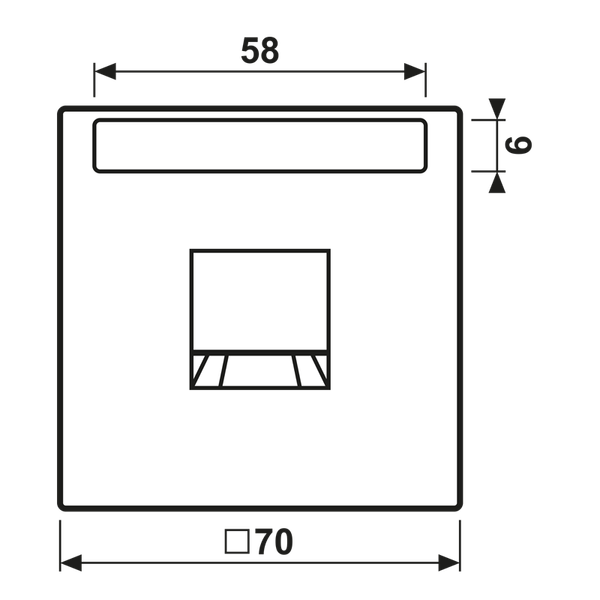 Centre plate for MJ f. 1 socket LS1969-1NAWEWW image 2