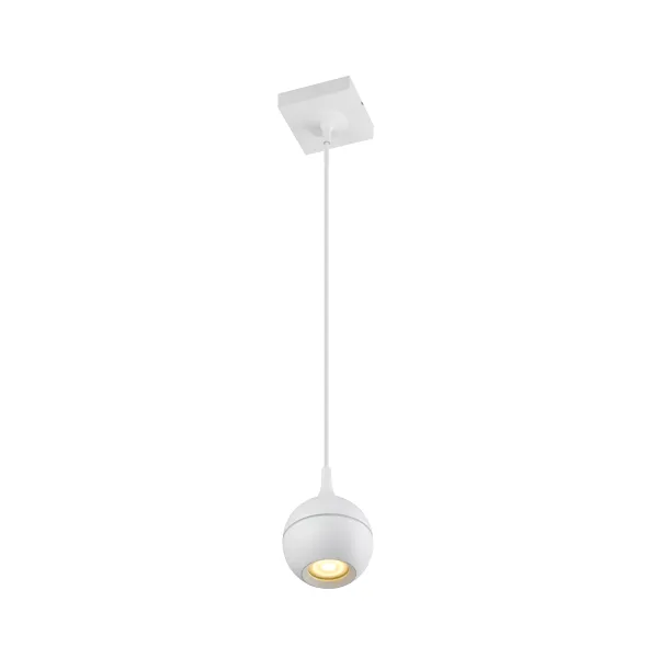 Lucide FAVORI - Pendant light Bathroom - Ø 9 cm - 1xGU10 - IP44 - White image 1