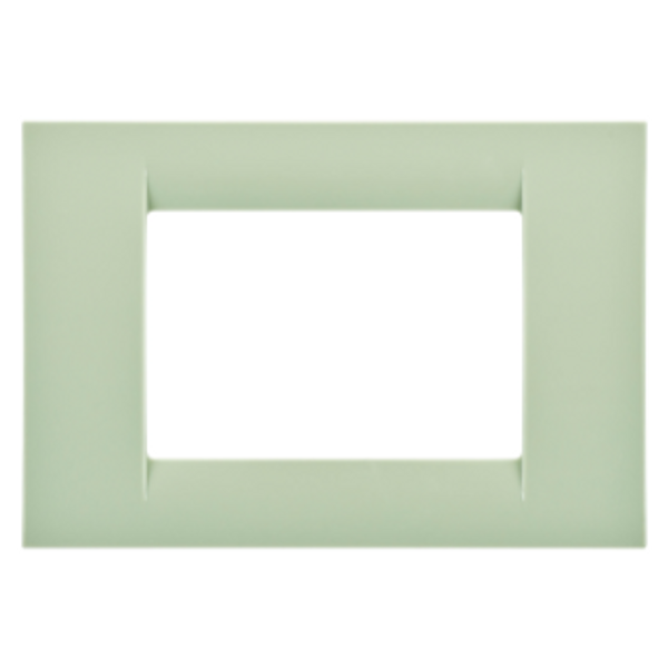 VIRNA PLATE - IN TECHNOPOLYMER GLOSS FINISHING - 3 GANG - VENETIAN GREEN - SYSTEM image 1