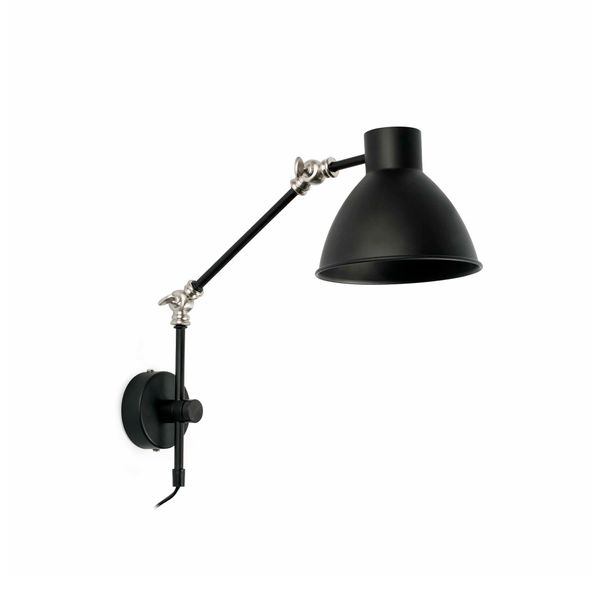 CELIA MATT BLACK WALL LAMP 1 X E14 20W image 1