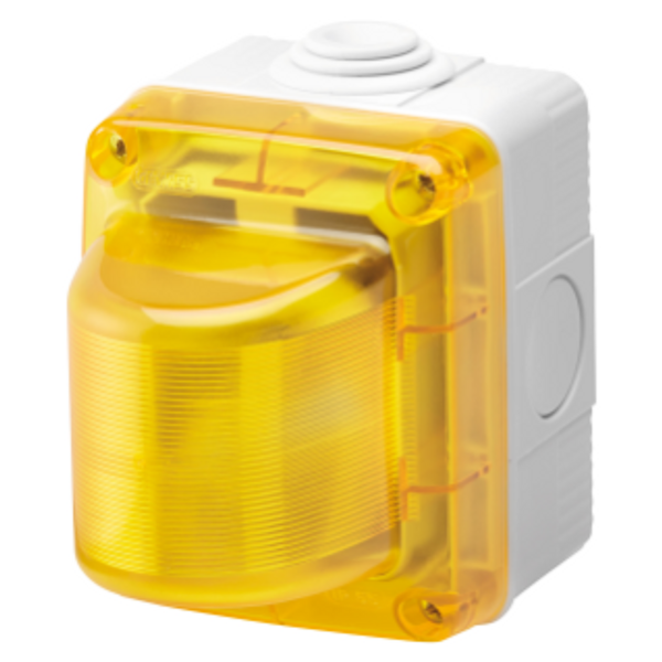 INDICATOR LAMPS - 15W - 230V - YELLOW DIFFUSOR - IP55 - GREY RAL 7035 image 1