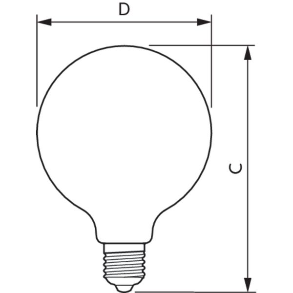 LED classic 60W E27 CW G120 FR ND 1PF/6 image 2