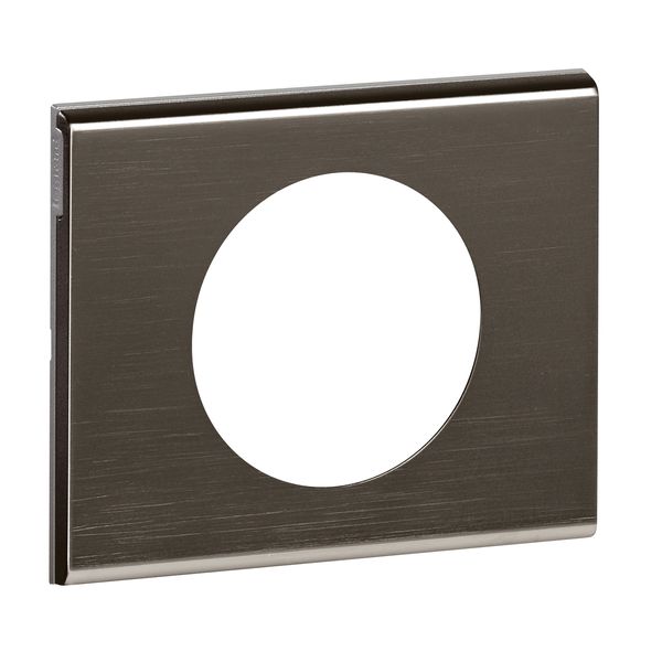 1 GANG PLATE BLACK NICKEL image 1