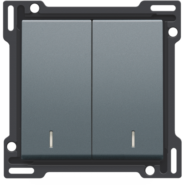 Finishing set with double lens for two-circuit switch, two-way switch image 2