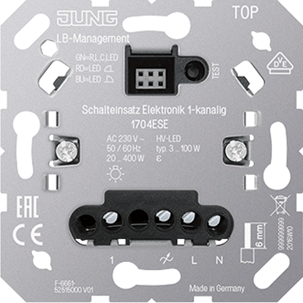 Electronic switch insert 1-channel 1704ESE image 1