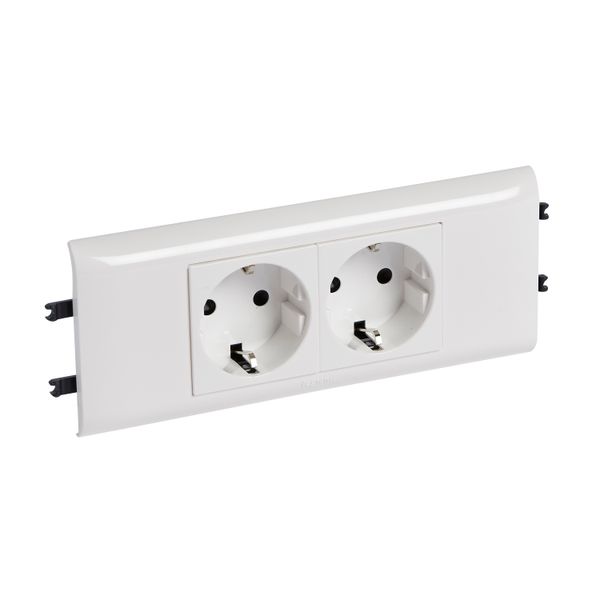 PRISE SPEC. DLP SUPPORT COUV 65 INTEGRE SCHUKO 2X2P+T  BORNES AUTOMATIQUES image 1