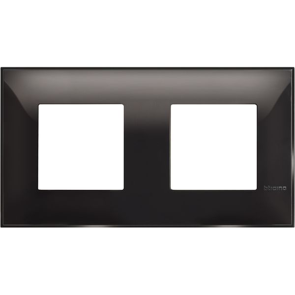 CLASSIA - COVER PLATE 2X2P BLACK image 1