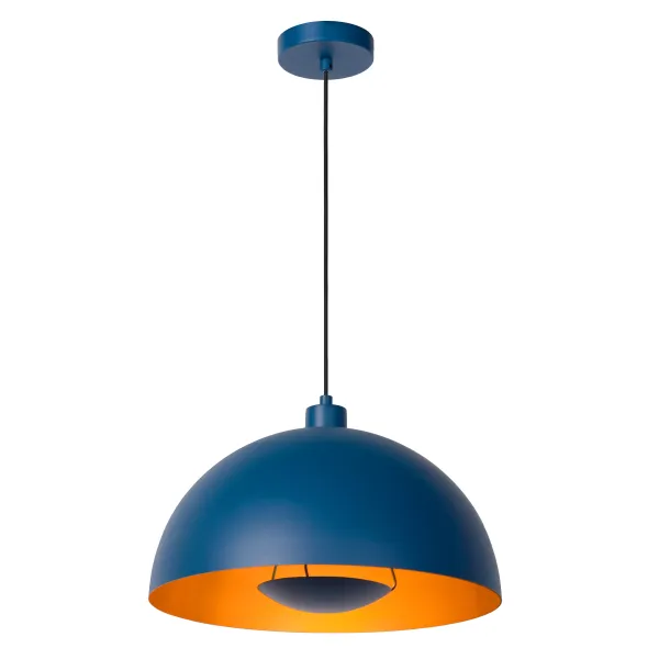 Lucide SIEMON - Pendant light - Ø 40 cm - 1xE27 - Blue image 1