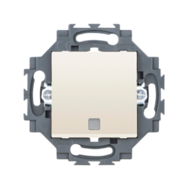 ONE-WAY SWITCH 1P 250V ac - QUICK WIRING TERMINALS - 10AX - BACKLIT - WITH REPLACEABLE LENS - IVORY - DAHLIA image 1