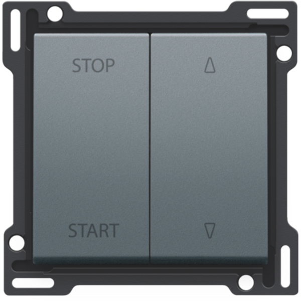 Finishing set for electrically separated roll-down shutter switch, blu image 1