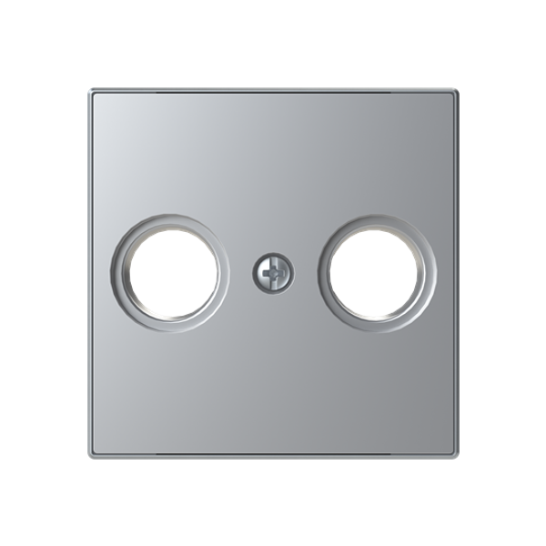 8552 PL Cover TV/R/SAT socket SAT Silver - Sky Niessen image 1