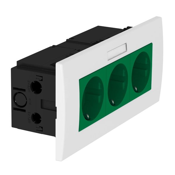 SDE-RW D0GN3B Socket unit for triple Modul 45 84x185x59mm image 1