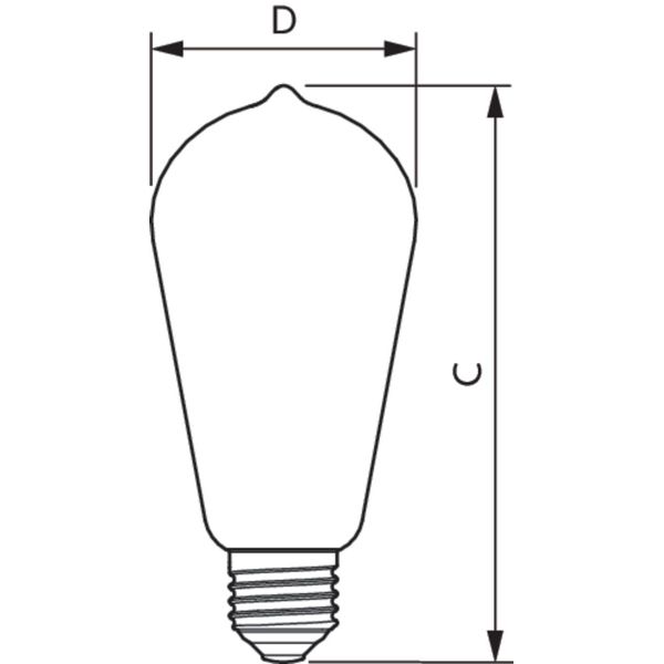 MAS VLE LEDBulbD4-25W E27 ST64 GOLD SP G image 2