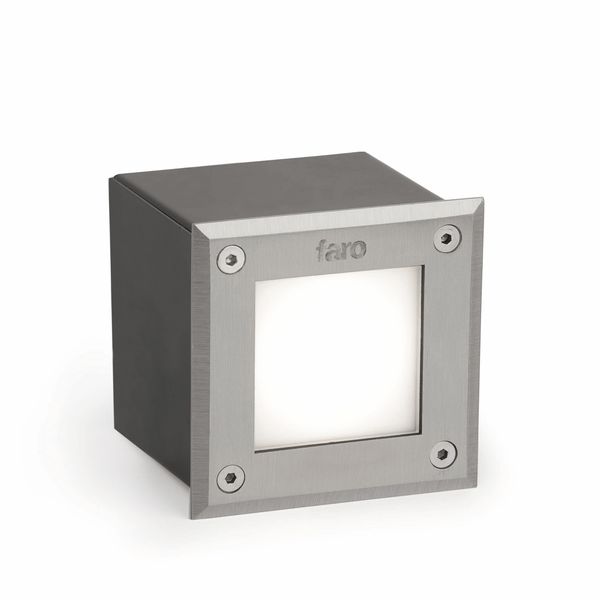 LED-18 INOX SQUARE RECESSED LAMP 3000K HIGH POWER image 2