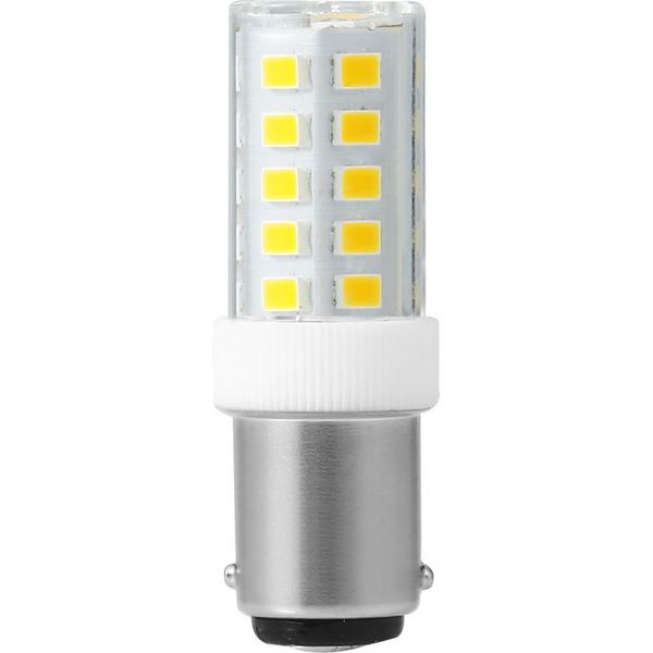 LED Ba15d Tube T17x52 230V 380Lm 3.5W 830 AC Clear Non-Dim image 1