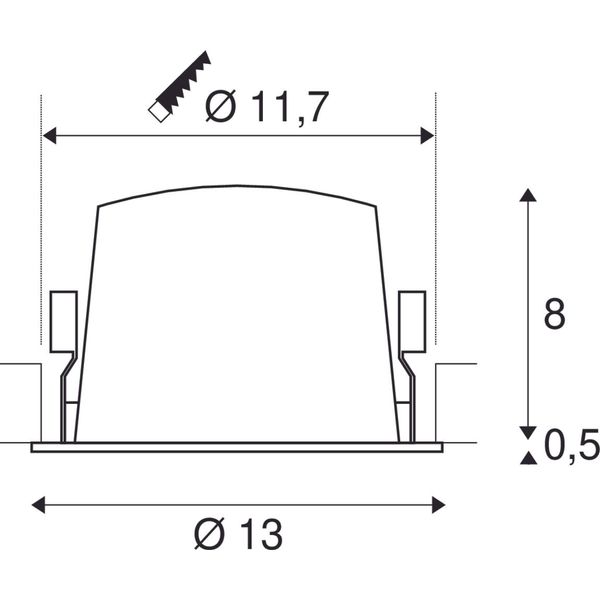 NUMINOS® DL L, Indoor LED recessed ceiling light white/white 2700K 55° image 2