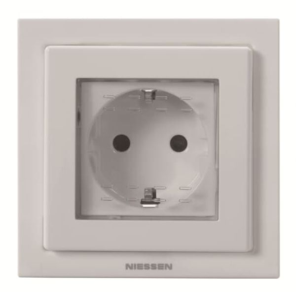 N3088 BL Socket outlet 1gang White - Zenit image 1