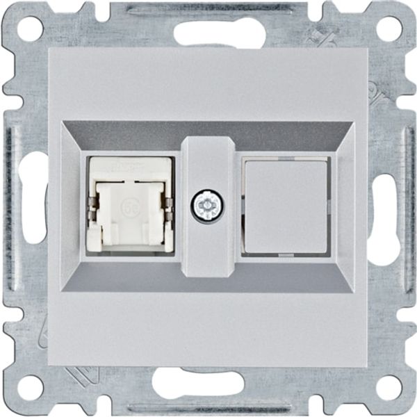 RJ45 socket - silver image 1