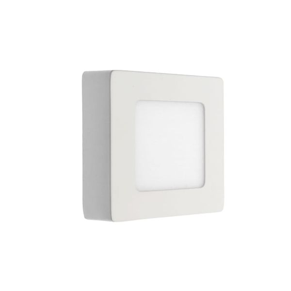 ALGINE  ECO LED SQUARE  230V 6W IP20  WW CEILING PANEL white frame SURFACE image 1