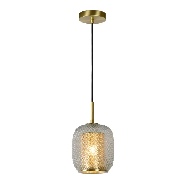 Lucide AGATHA - Pendant light - Ø 18 cm - 1xE27 - Matt Gold / Brass image 1