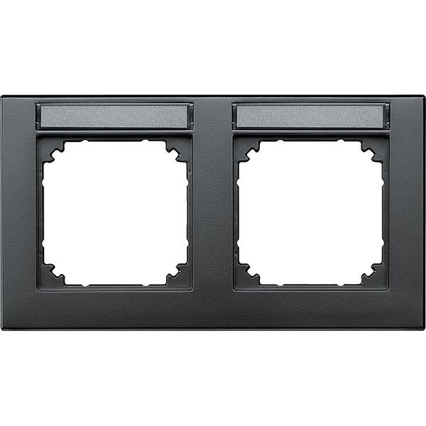 M-PLAN frame, can be labeled twice, horizontal installation, anthracite image 1