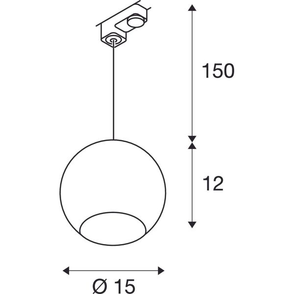 LIGHT EYE 150 QPAR111, 75W, black/chrome, 3P adapter image 2