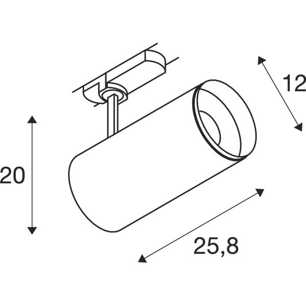 NUMINOS® XL PHASE, black 3-phase spot, 36W 4000K 60° image 2