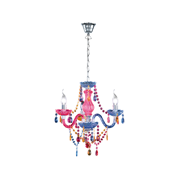 Luster chandelier 3-pc E14 multicolor image 1