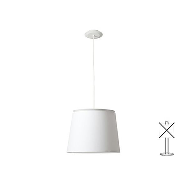 SAVOY PENDANT LAMP WHITE 1xE27 image 1