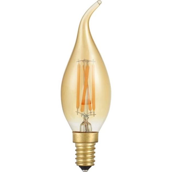 LED E14 Fila Tip Candle C35x120 230V 360Lm 4W 825 AC Gold Dim image 2