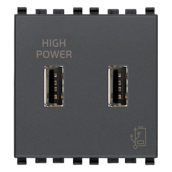 5V 2,1A USB supply unit 2M grey image 1